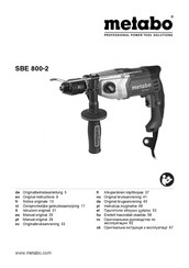 Metabo SBE 800-2 Notice Originale