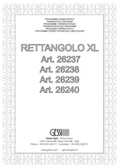 Gessi RETTANGOLO XL 26240 Mode D'emploi