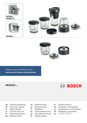 Bosch MUMX Série Mode D'emploi