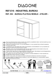 Diagone INDUSTRIEL BUREAU E15 002 Instructions De Montage