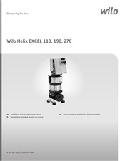 Wilo Helix EXCEL 190 Notice De Montage Et De Mise En Service