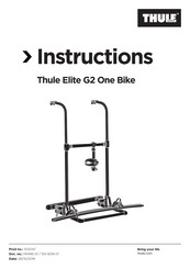 Thule Elite G2 One Bike Manuel D'instructions
