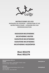Jata calor RD227N Instructions D'usage