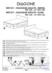 Diagone COUCHAGE ADULTE E11 020 Instructions De Montage