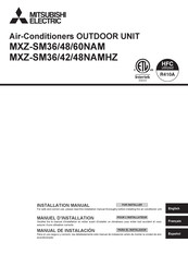 Mitsubishi Electric MXZ-48NAMHZ Manuel D'installation