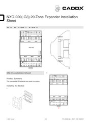 CADDX NXG-220-G3 Fiche D'installation