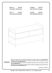 Walker Edison B36SHB Instructions De Montage