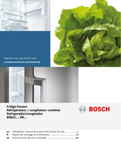 Bosch B36CLSN Serie Notice De Montage Et D'utilisation