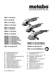 Metabo WEA 17-150 Quick Notice Originale