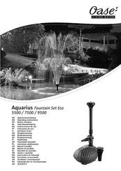 Oase Aquarius Fountain Set Eco 7500 Notice D'emploi