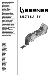 Berner BACOTB SLP 18 V Notice Originale