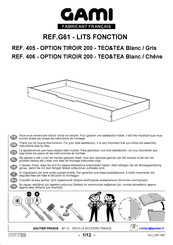 Gami LITS FONCTION G61 405 Instructions De Montage