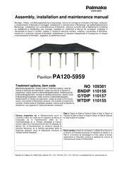 Lemeks Palmako PA120-5959 Assemblage, Manuel De Montage Et D'entretien