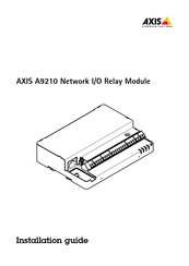 Axis A9210 Manuel D'installation