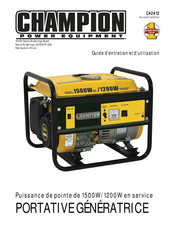 Champion Power Equipment CSA42412 Guide D'entretien Et D'utilisation