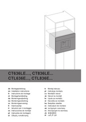 Bosch CTL836E Série Instructions De Montage