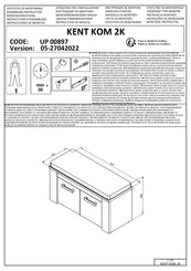 Dedeman KENT KOM 2K UP 00897 Instructions D'assemblage