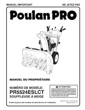 Poulan Pro PR5524ESLCT Manuel Du Propriétaire