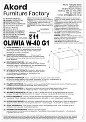 Akord OLIWIA W-40 G1 Instructions De Montage