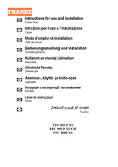 Franke FFC 905-P XS Mode D'emploi Et Installation