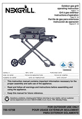 Nexgrill 720-1075B Instructions D'opération