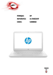 HP 14-AX025NF Manuel De L'utilisateur