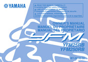 Yamaha YFM250RB 2011 Manuel Du Propriétaire