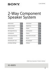 Sony XS-692ES Mode D'emploi