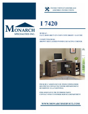 Monarch Specialties I 7420 Instructions D'assemblage