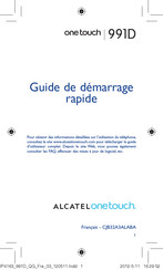 Alcatel Onetouch 991D Guide De Démarrage Rapide