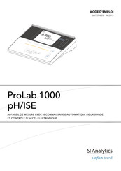 Xylem SI Analytics ProLab 1000 pH/ISE Mode D'emploi