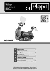 Scheppach DG150GP Traduction Des Instructions D'origine