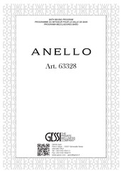 Gessi ANELLO 63328 Mode D'emploi