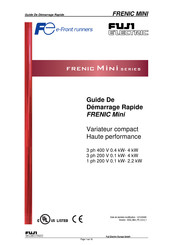 Fuji Electric FRENIC-Mini Serie Guide De Démarrage Rapide