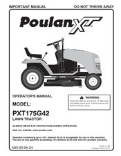 Poulan XT PXT175G42 Manuel De L'opérateur