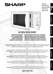 Sharp R-222 Mode D'emploi