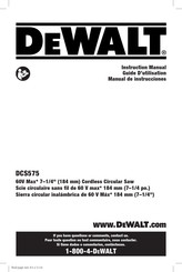 DeWalt DCS575T1 Guide D'utilisation