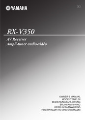 Yamaha RX-V350 Mode D'emploi