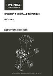 Hyundai Power Products HBT420-A Instructions Originales