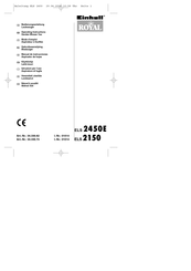 Einhell Royal ELS 2150 Mode D'emploi