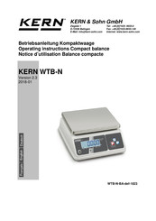 KERN WTB 10K-3N Notice D'utilisation