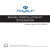 Kaysun KCT-06 SRPSWF Manuel D'installation Et D'utilisation