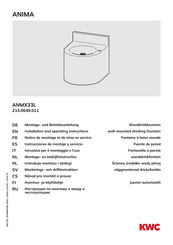 KWC ANIMA ANMX33L Notice De Montage Et De Mise En Service