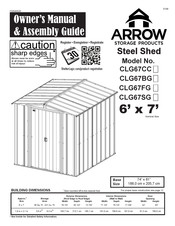 Arrow Storage Products CLG67BG Manuel Du Propriétaire Et Guide D'assemblage