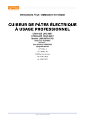 Lotus CPD-84ET Instructions Pour L'installation Et L'emploi