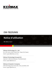 Edimax EW-7822UMX Notice D'utilisation