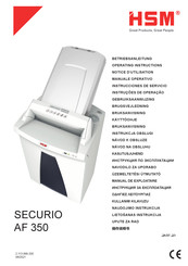 HSM SECURIO AF 350 Notice D'utilisation