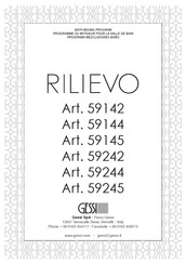 Gessi RILIEVO 59242 Instructions De Montage