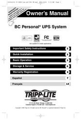 Tripp-Lite BC Personal PERS450 Guide De L'utilisateur