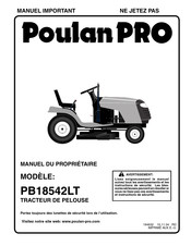 Poulan Pro PB18542LT Manuel Du Propriétaire